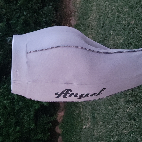 Angel Graphic High Waisted Flare Leg Pants - Picture 7 of 17